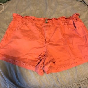 wild fable coral high waisted shorts 2x worn once